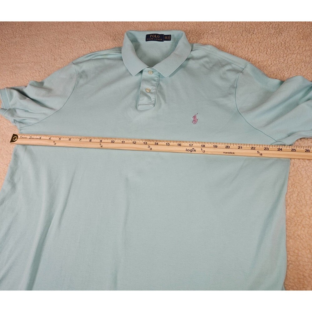 Polo Ralph Lauren Polo Shirt Mens XXL Mint Green Classic Pony Cotton Golf - Picture 6 of 10